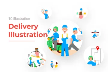 Delivery Illustration Illustration Pack