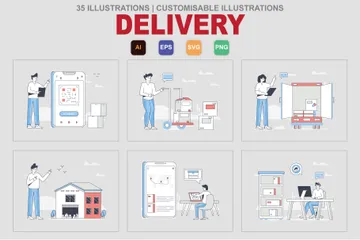 Delivery Illustration Pack