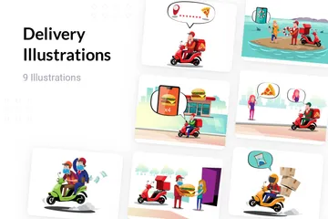 Delivery Illustration Pack