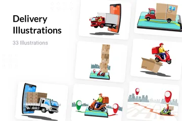 Delivery Illustration Pack