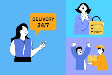 Delivery Illustration Pack