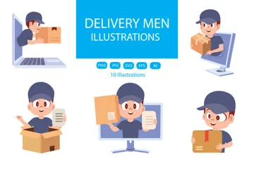 Delivery Men Illustration Pack