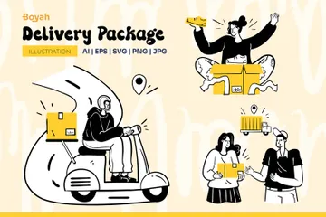 Delivery Package Illustration Pack