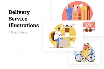 Delivery Service Illustration Pack