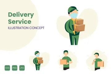 Delivery Service Illustration Pack