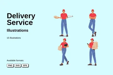 Delivery Service Illustration Pack