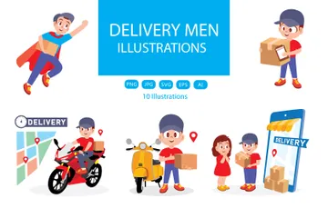 Delivery Service Illustration Pack