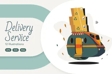 Delivery Service Illustration Pack