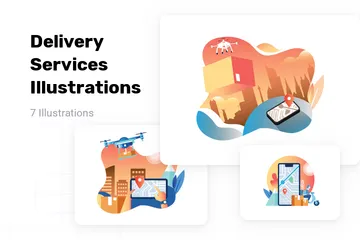 Delivery Services Illustration Pack