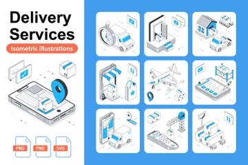 Delivery Services Illustration Pack