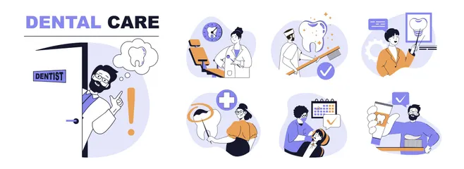 Dental Care Illustration Pack