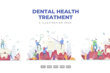 Dental Health Treatment Illustration Pack