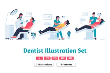 Dentista Pacote de Ilustrações