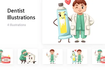 Dentiste Pack d'Illustrations