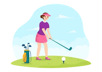 Deportes de golf Paquete de Ilustraciones