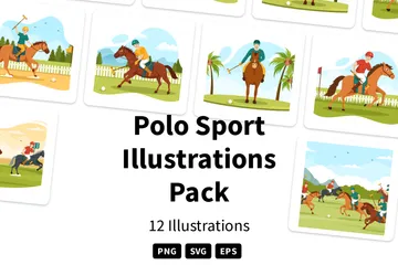 Deportes de polo Paquete de Ilustraciones
