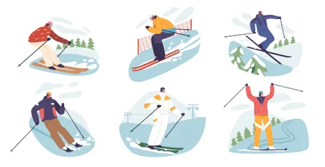 Deportes de invierno Paquete de Ilustraciones