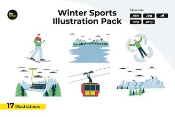 Deportes de invierno Paquete de Ilustraciones