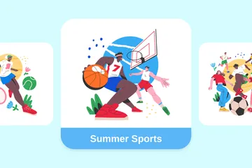 Deportes de verano Paquete de Ilustraciones