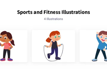 Deportes y fitness Paquete de Ilustraciones