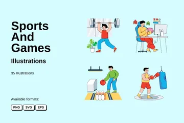 Deportes y juegos Paquete de Ilustraciones