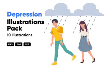Depression Illustration Pack