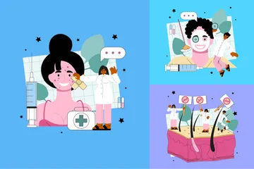 Dermatologue Pack d'Illustrations