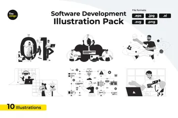 Desarrolladores de software Paquete de Ilustraciones