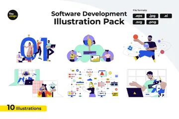 Desarrolladores de software Paquete de Ilustraciones