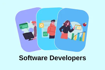 Desarrolladores de software Paquete de Ilustraciones