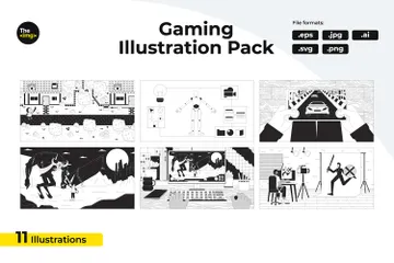 Desarrollo de juegos de computadora Paquete de Ilustraciones