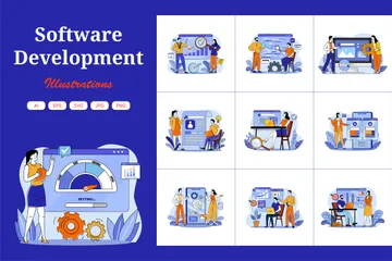 Desarrollo de software Paquete de Ilustraciones