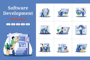 Desarrollo de software Illustration Pack