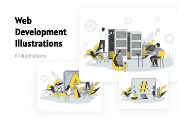 Desarrollo web Paquete de Ilustraciones