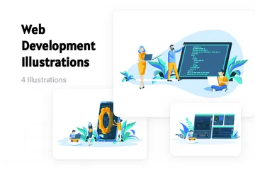 Desarrollo web Paquete de Ilustraciones