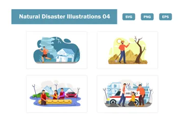 Desastre natural Paquete de Ilustraciones