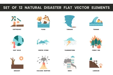 Desastres naturales Paquete de Ilustraciones