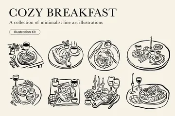 Desayuno Paquete de Ilustraciones