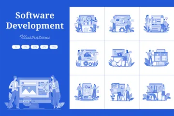 Desenvolvimento de software Pacote de Ilustrações