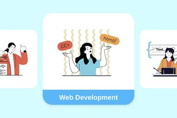 Desenvolvimento web Pacote de Ilustrações