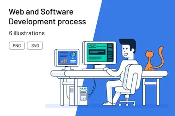 Desenvolvimento Web e Software Pacote de Ilustrações