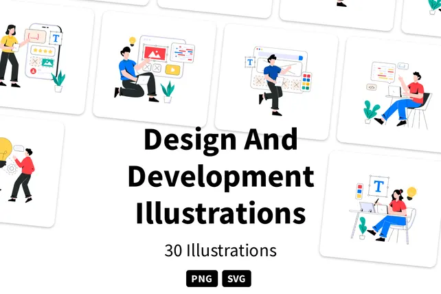 Design And Development Illustration Pack - 30 Design & Development ...