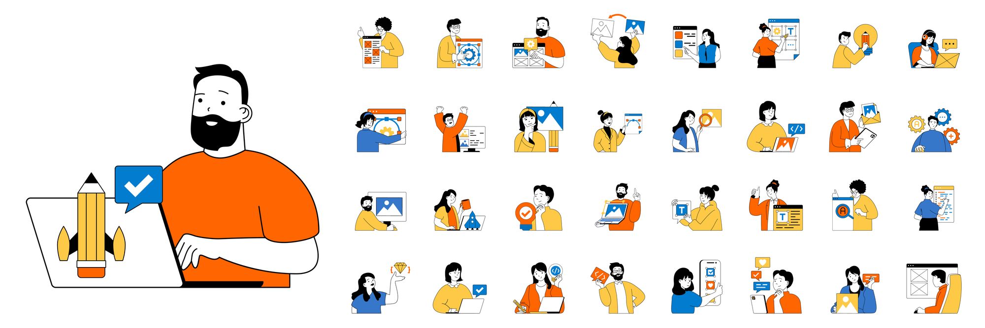 Design And Development Illustration Pack - 33 Free Download Design ...