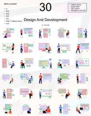 Design And Development Illustration Pack