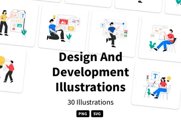 Design e desenvolvimento Pacote de Ilustrações