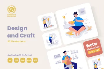 Design & Handwerk Illustrationspack