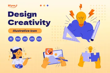 Design-Kreativität Illustrationspack