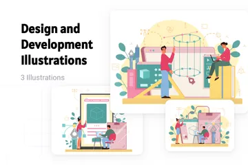 Design und Entwicklung Illustrationspack