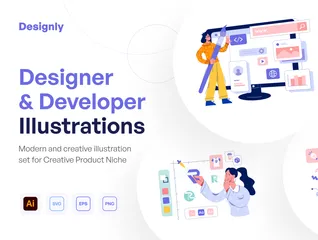 Designer & Developer Illustration Pack