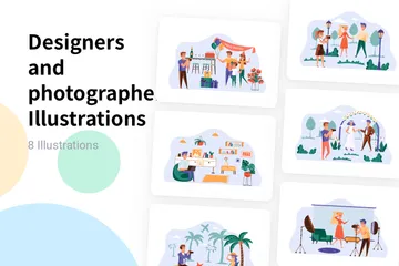 Designer und Fotografen Illustrationspack